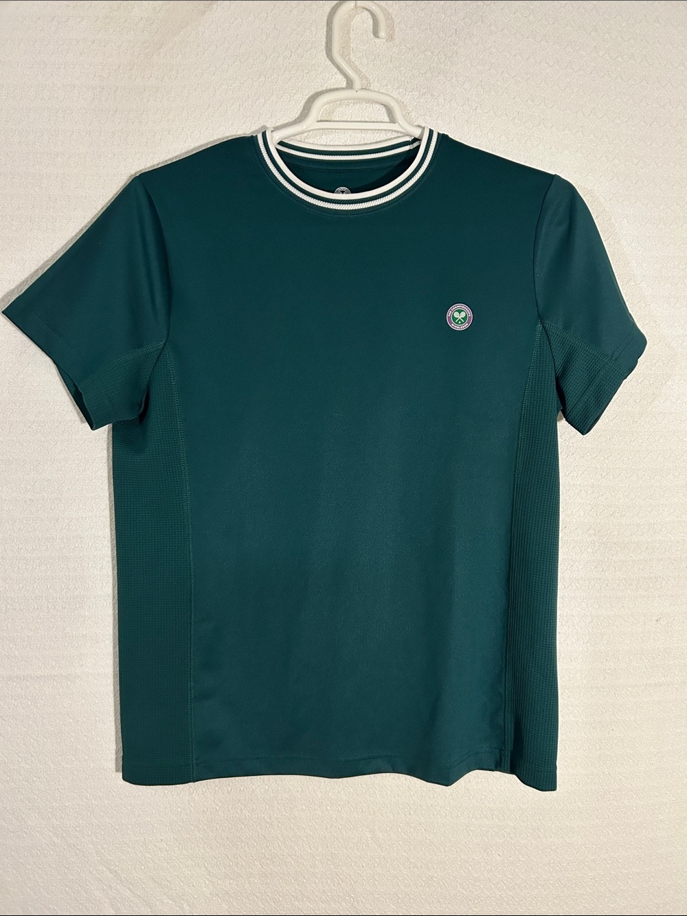 Wimbledon Dark Teal Crew Neck Performance Polo